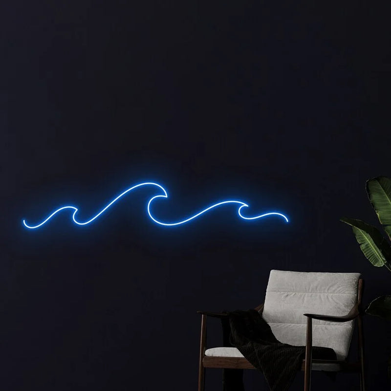 Wave Neon Light, Wave Led Sign, Beach Neon Sign, Wave Beach Wall Art, Home Wall Decor 90271