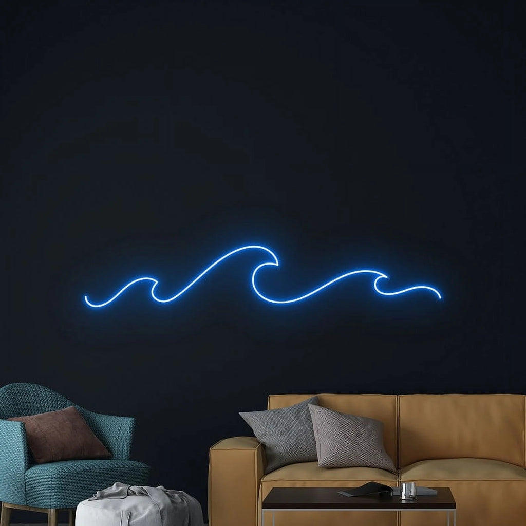 Wave Neon Light, Wave Led Sign, Beach Neon Sign, Wave Beach Wall Art, Home Wall Decor 90271